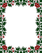Crimson Berry Vine Border Rug