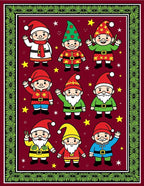 Festive Folklore Gnome Collection Red Rug