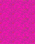 Vibrant Pink Floral Swirl Arrangement Rug