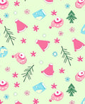 Pink Festive Ornaments And Trees Rug
