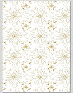 Golden Line Art Floral Repeats Rug