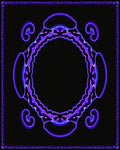 Vibrant Purple Swirl Frame Rug
