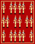 Red Yellow Nutcracker Soldiers Repeat Rug
