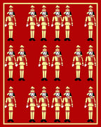 Red Yellow Nutcracker Soldiers Repeat Rug