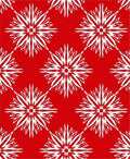 Red White Starburst Medallion Rug