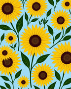 Radiant Yellow Sunflower Garden Blooms Rug