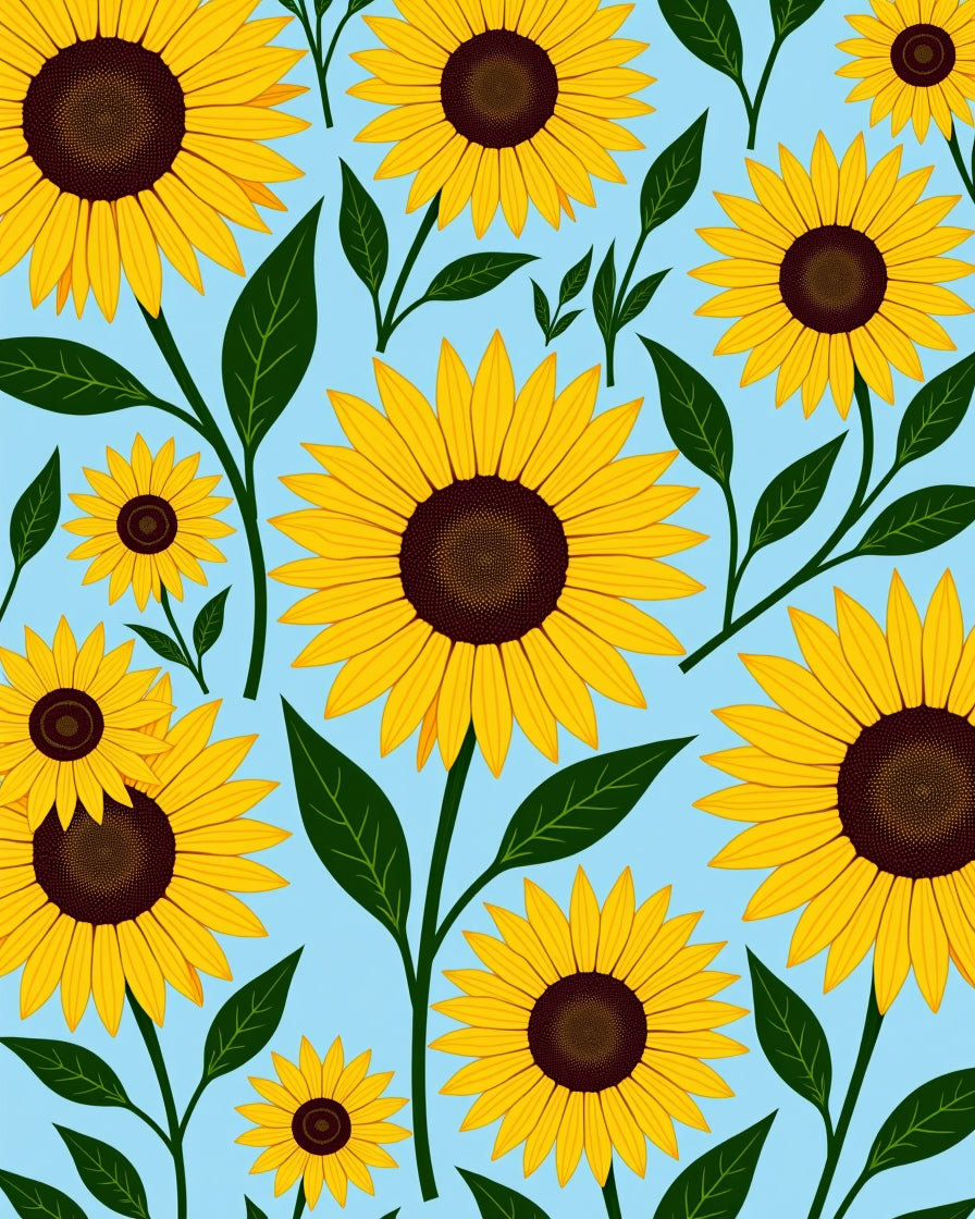 Radiant Yellow Sunflower Garden Blooms Rug