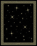 Celestial Golden Starlight Border Rug