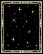 Celestial Golden Starlight Border Rug