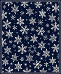 Dark Blue Snowflake Winter Wonderland Rug