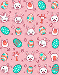 Whimsical Bunny Easter Egg Collage Rug
