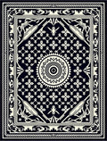 Dark Cream Intricate Ornamental Medallion Rug