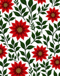 Bold Red Floral Swirls Rug