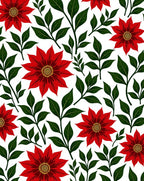 Bold Red Floral Swirls Rug