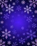 Winter Blue Snowflake Blanket Rug