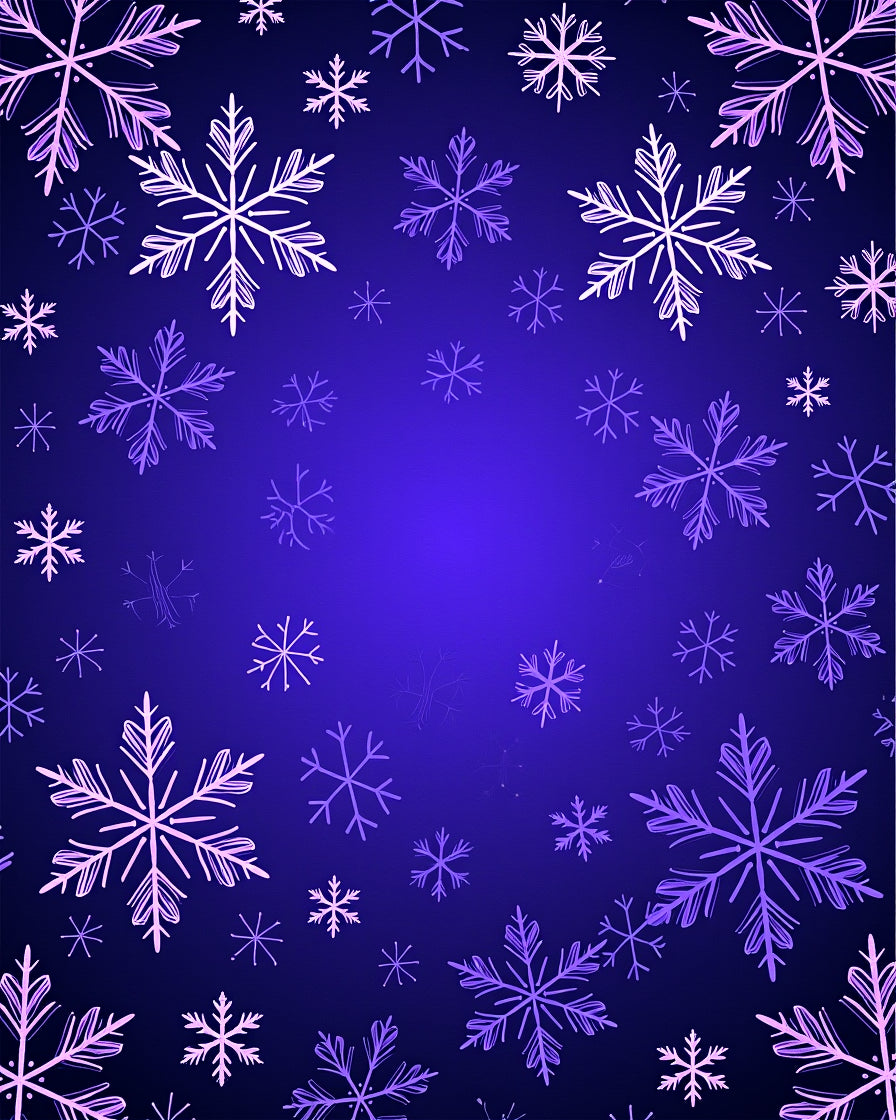 Winter Blue Snowflake Blanket Rug