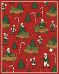 Christmas Trees and Candy Canes Scene Rug