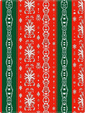 Crimson And Green Festive Snowflakes Rug
