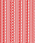 Bold Red Vertical Stripe Foliage Rug