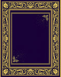 Regal Golden Floral Border Rug