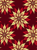 Crimson Sunburst Floral Mandala Rug