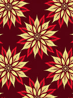 Crimson Sunburst Floral Mandala Rug