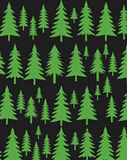 Forest Green Evergreen Trees Background Rug
