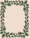 Deep Green Fern Border Rug