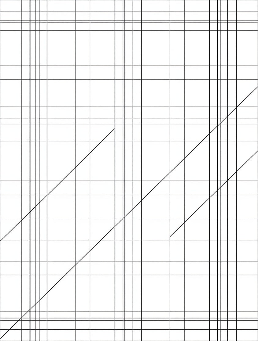 Monochromatic Grid Slant Lines Rug