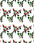 Festive Red Holly Berry Garland Rug