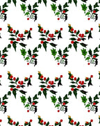 Festive Red Holly Berry Garland Rug