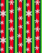 Christmas Red Green Snowflake Stripes Rug