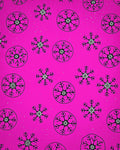 Vivid Pink Snowflake Scatter Rug