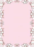 Pale Pink Bow Ribbon Border Rug