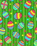 Vibrant Spring Easter Egg Stripes Rug