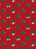Red Green Leaf Medallion Accents Rug