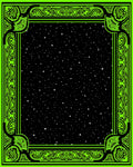 Neon Black Starry Night Border Rug