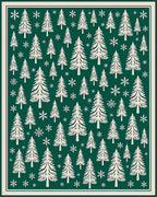 Winter Forest Snowflakes Cream Rug