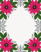 Vibrant Pink Floral Mandala Garden Rug