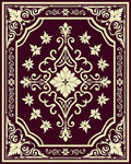 Deep Red Floral Medallion Rug