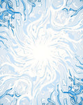 Abstract Blue Whirling Energy Swirl Rug