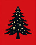 Classic Christmas Tree Star Garland Rug