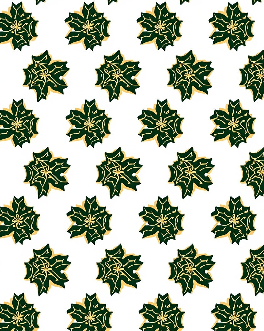 Dark Green Floral Starburst Rug