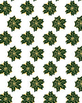 Dark Green Floral Starburst Rug