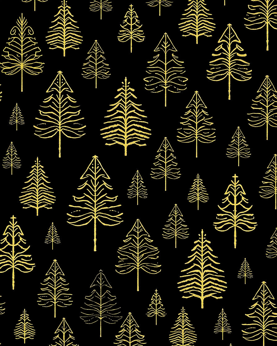 Golden Spruce Forest Garland Rug
