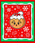 Festive Gingerbread Snowflake Charm Rug