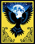 Midnight Crow Moon Yellow Rug
