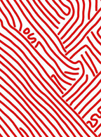 Bold Red Abstract Lines Rug