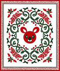 Red Koala Festive Floral Border Rug