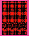 Rustic Red Black Deer Plaid Rug